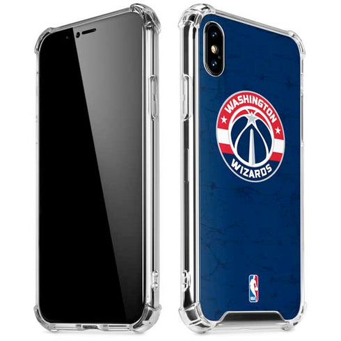 NBA Washington Wizards Blue Distressed iPhone XS Max Clear Case